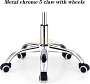 Modern Height Adjustable Multifunctional Chair on Wheels | Black Chair