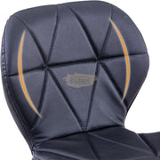 Modern Height Adjustable Multifunctional Chair on Wheels | Black Chair