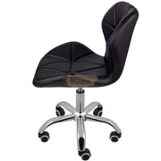 Modern Height Adjustable Multifunctional Chair on Wheels | Black Chair