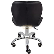 Modern Height Adjustable Multifunctional Chair on Wheels | Black Chair