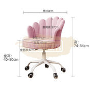 Modern Leisure Velvet Shell Height Adjustable Swivel Office Desk Chair on Wheels - Green