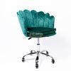 Modern Leisure Velvet Shell Height Adjustable Swivel Office Desk Chair on Wheels - Green