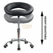 Modern Low Back Swivel Height Adjustable Semi-Circular Stool Stool