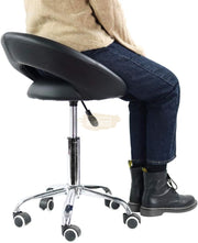 Modern Low Back Swivel Height Adjustable Semi-Circular Stool Stool