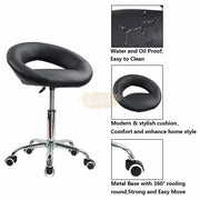 Modern Low Back Swivel Height Adjustable Semi-Circular Stool Stool
