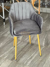 Modern Luxury Velvet Accent Chair - Charcoal