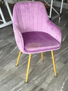 Modern Luxury Velvet Accent Chair - Light Purple