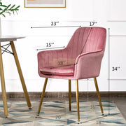 Modern Luxury Velvet Accent Chair - Light Purple