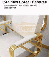 Modern Salon Styling Chair with Hydraulic Lift and Titanium Stripes Handle | Round Silver Disc Plate | Grey/Silver