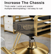 Modern Salon Styling Chair with Hydraulic Lift | Square Silver Disc Plate | Grey/Silver Barber Chair