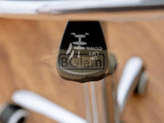 Modern Shell Shape Drafting Chair with wheels | Beige Stool