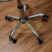 Modern Shell Shape Drafting Chair with wheels | Beige Stool