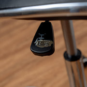 Modern Shell Shape Drafting Chair with wheels | Black Stool