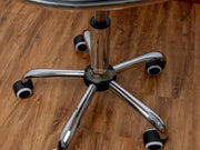 Modern Shell Shape Drafting Chair with wheels | Black Stool