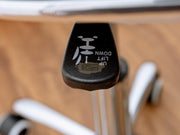 Modern Shell Shape Drafting Chair with wheels | Black Stool