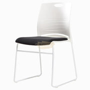 Modern Stackable Plastic Chair with Colored Seat with Metal Frame Chairs