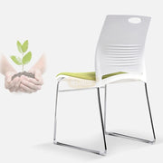 Modern Stackable Plastic Chair with Colored Seat with Metal Frame Chairs