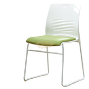 Modern Stackable Plastic Chair with Colored Seat with Metal Frame Chairs