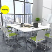 Modern Stackable Plastic Chair with Colored Seat with Metal Frame Chairs