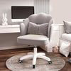 Modern Velvet Swivel Chair with Wheels | Gray Chair