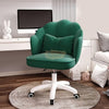 Modern Velvet Swivel Chair with Wheels | Green Swivel Chair