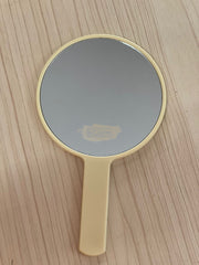 Multi Color Handheld Mirror Round 9.5cm Yellow Gold Handheld Mirrors
