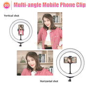 Multi-Function USB Ring Light 26cm with Tripod & Phone Clip Salon Furnishing