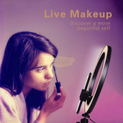 Multi-Function USB Table Ring Light 26cm with Tripod & Phone Clip Salon Furnishing