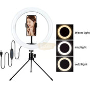 Multi-Function USB Table Ring Light 26cm with Tripod & Phone Clip Salon Furnishing