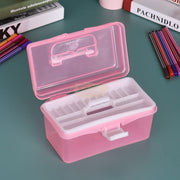 Multi-purpose Double Layer Transparent Storage Box 20*12.4*10.8cm Storage Containers