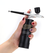Multi-Purpose Rechargeable Handheld Single Action Airbrush Set - Black Airbrush