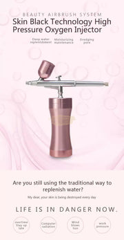 Multi-Purpose Rechargeable Handheld Single Action Airbrush Set - Gold Airbrush