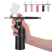 Multi-Purpose Rechargeable Handheld Single Action Airbrush Set - Gold Airbrush