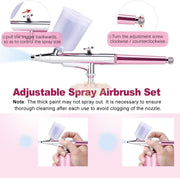 Multi-Purpose Rechargeable Handheld Single Action Airbrush Set - Gold Airbrush