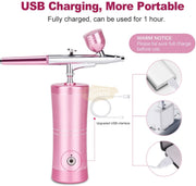 Multi-Purpose Rechargeable Handheld Single Action Airbrush Set - Gold Airbrush