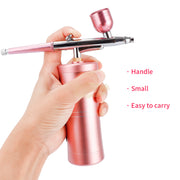 Multi-Purpose Rechargeable Handheld Single Action Airbrush Set - Pink Airbrush