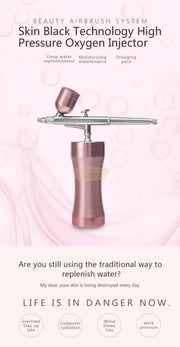 Multi-Purpose Rechargeable Handheld Single Action Airbrush Set - Red Airbrush