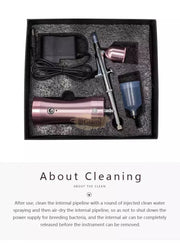 Multi-Purpose Rechargeable Handheld Single Action Airbrush Set - Red Airbrush