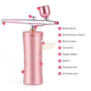 Multi-Purpose Rechargeable Handheld Single Action Airbrush Set - Red Airbrush
