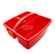 Multi-Purpose Stackable Plastic Storage Caddy 23.5x21.5x13cm Red Storage Containers