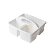 Multi-Purpose Stackable Plastic Storage Caddy 23.5x21.5x13cm White Storage Containers