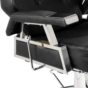 Multifunctional Hydraulic Reclining Barber Chair with Headrest & Footrest | Black Barber Chair