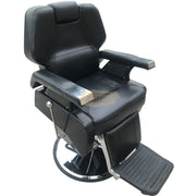 Multifunctional Hydraulic Reclining Barber Chair with Headrest & Footrest | Black Barber Chair