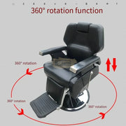 Multifunctional Hydraulic Reclining Barber Chair with Headrest & Footrest | Black Barber Chair