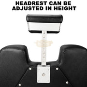 Multifunctional Hydraulic Reclining Barber Chair with Headrest & Footrest | Black Barber Chair