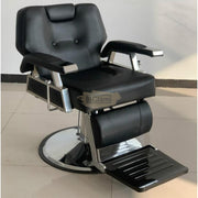 Multifunctional Hydraulic Reclining Barber Chair with Headrest & Footrest | Black Barber Chair