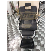 Multifunctional Hydraulic Reclining Barber Chair with Headrest & Footrest | Black Barber Chair