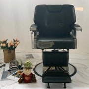 Multifunctional Hydraulic Reclining Barber Chair with Headrest & Footrest | Black Barber Chair