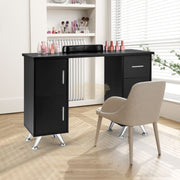 Multifunctional Table with 3 Drawers | Black 108*45*76cm Manicure Tables
