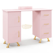 Multifunctional Table with 3 Drawers | Pink 108*45*76cm Manicure Tables
